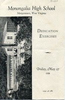 ["&lt;p&gt; Event program.  &quot;Dedication address [by] Mrs. Eleanor H. Roosevelt.&quot;  &quot;The Monongalia High School has been erected in Westover, Grant District, by the Works Progress Administration and the Board of Education at a total cost of $67,000.00 &hellip; The new building meets a need that has been keenly felt for many years.  The first high school for Negroes in the county was organized in 1917 on Beechurst Avenue. For this purpose a room was furnished by Mr. John Hunt on the second floor of his ice cream factory.  After several moves the high school of one hundred fifty students finds itself in a modern building erected to serve the needs of the entire Negro population of the county, consisting of approximately 2300 people.  Most of the population is comprised of miners living in the rural districts of the county.  Transportation is provided for practically all of the 150 pupils, who live in various communities in the area.&quot; &lt;/p&gt;"]
