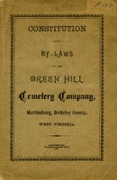 ["&lt;p&gt; Pamphlet.  Includes folded map of the Green Hill Cemetery, Martinsburg, W. Va.  &quot;Designed and laid out by Jno. P. Kearfott, 1854. Extension by J. Baker Kearfott, 1894.&quot;&lt;/p&gt;"]