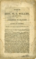 ["&lt;p&gt; Pamphlet.  &quot;Delivered in the Senate of the United States, March 20, 1862.&quot;&lt;/p&gt;"]