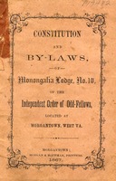 ["&lt;p&gt; Pamphlet.  Cover title: Constitution and by-laws, of Monongalia Lodge, No. 10, of the Independent Order of Odd-Fellows, located at Morgantown, West Va.&lt;/p&gt;"]