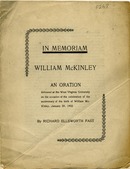 &lt;p&gt; Pamphlet. &quot;An oration delivered at the West Virginia University on the occasion of the celebration of the anniversary of the birth of William McKinley, January 29, 1902.&quot;&lt;br /&gt; &lt;br /&gt;  &lt;/p&gt;
