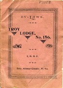 ["Pamphlet.  \"Approved by the Lodge, April 16th, 1895... Approved by Board of Appeals and By-Laws, May 30th, 1895.\" "]