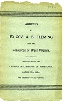 &lt;p&gt; Pamphlet. Address &quot;delivered before the Pittsburgh Chamber of Commerce on March 26, 1894.&quot; Includes introduction; summaries of the addresses of Hon. Benjamin Wilson, Hon. George C. Sturgiss, Hon. John W. Mason, Col. John T. McGraw, and T. P. Roberts; and as well as a response offered by George H. Anderson.&lt;br /&gt; &lt;br /&gt;  &lt;/p&gt;