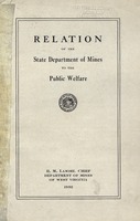 ["&lt;p&gt; Pamphlet. &quot;Address delivered by R. M. Lambie, Chief of Department of Mines, to Mining Class, at West Virginia University, Morgantown, July 13, 1932.&quot;&lt;/p&gt;"]