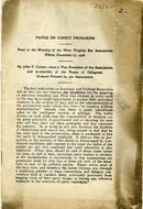 ["&lt;p&gt; Pamphlet. &quot;Read at the meeting of the West Virginia Bar Association, Elkins, December 27, 1906.&quot;&lt;/p&gt;"]